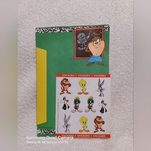 Vintage Looney tunes blackboard  stationery pack